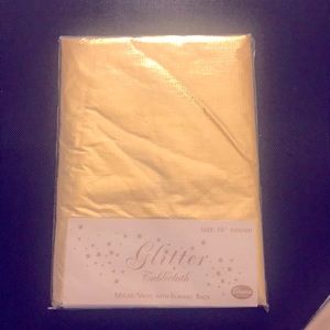 NEW Gold Glitter 70-inch Round Tablecloth